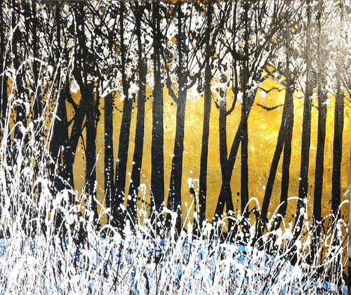 En forêt d'Auvergne, les 7 corbeaux by Rafael de Tours - Bichon, Painting for Sale on Select