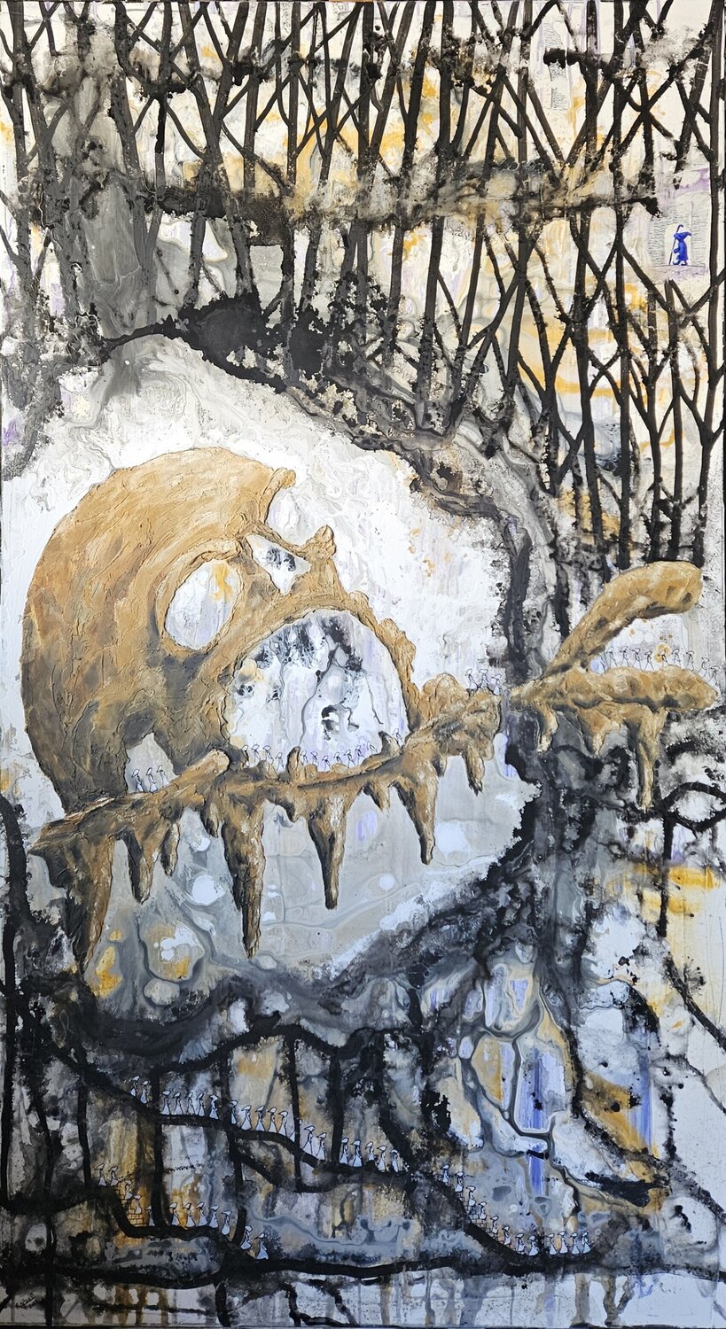 Palto's cave (La caverne de Platon) Rafael de Tours - Bichon Original painting for sale
