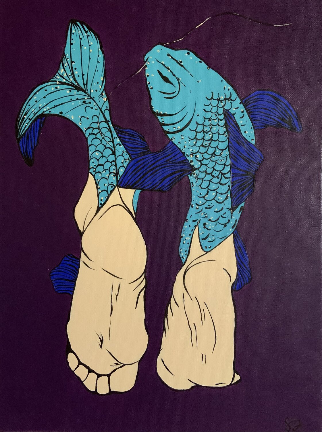 Metamorfosi del Silenzio - Resilience and Survival - Symbolic Contemporary Art Samanta Dolcetto Original painting for sale