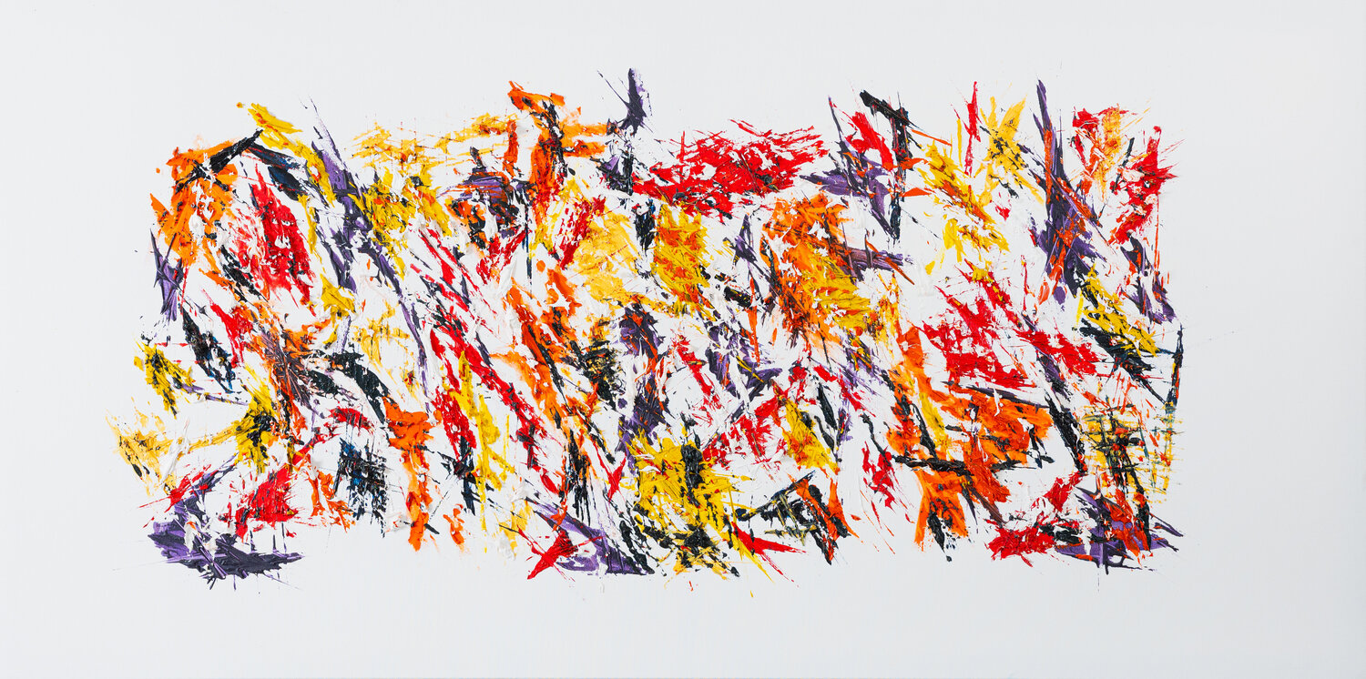 COLLISIONI CROMATICHE Valeria Fiaccabrino Original painting for sale