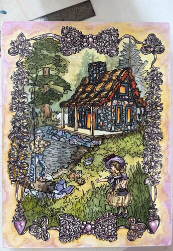 The Cottage by Autumn Marble, Painting for Sale on Select