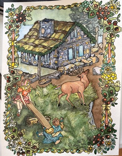 The Deer Guest by Autumn Marble, Painting for Sale on Select