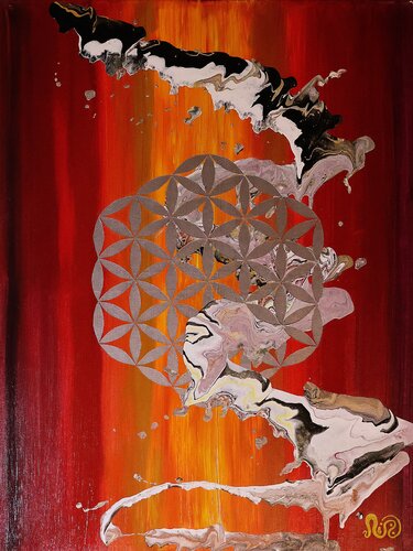 Life In Motion (red/silver) by Neil Holmes, Painting for Sale on Select