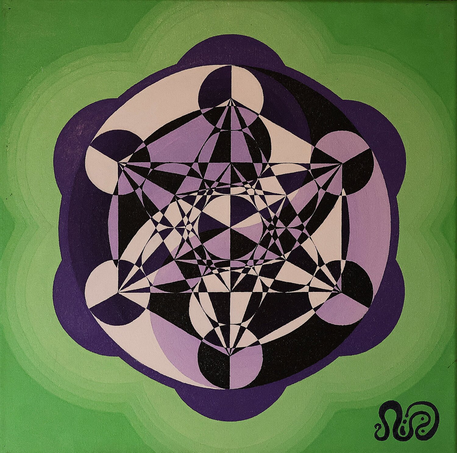 Geometric Union Neil Holmes Original painting for sale