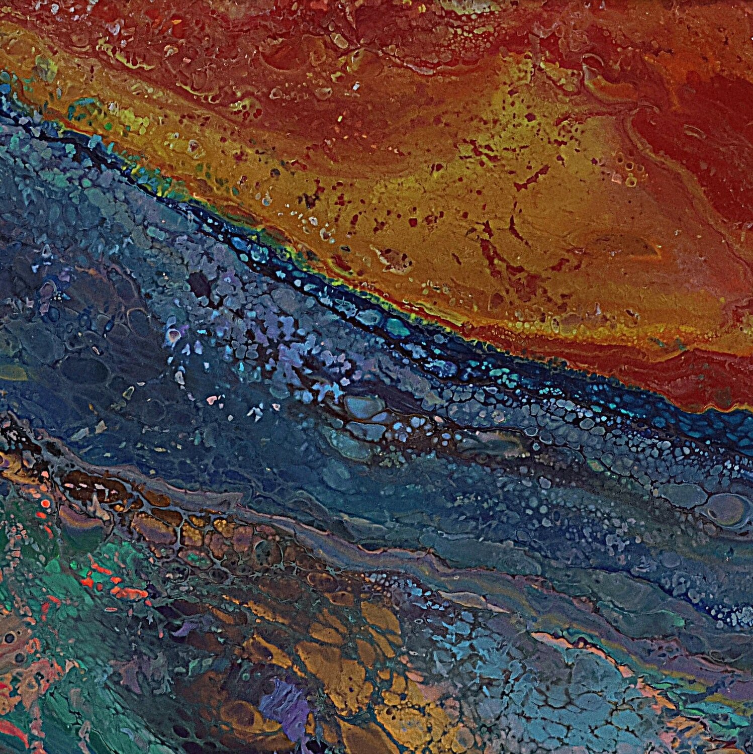Acrylic pour #28 Neil Holmes Original painting for sale