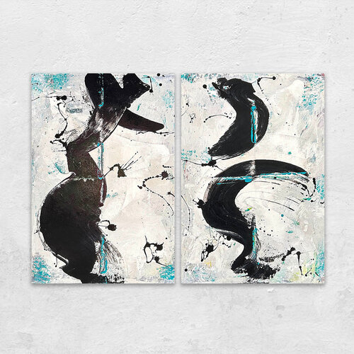 Entfesselung (je B 70 x H 100 cm) by Claudia Borkowski, Painting for Sale on Select