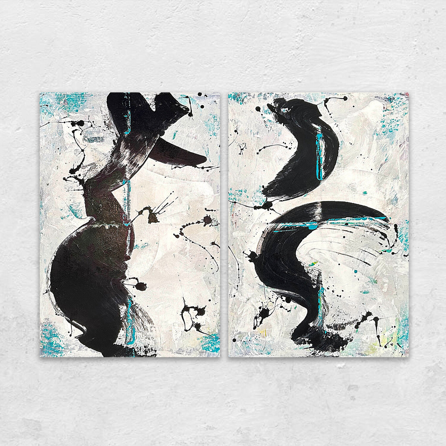 Entfesselung (je B 70 x H 100 cm) Claudia Borkowski Original painting for sale