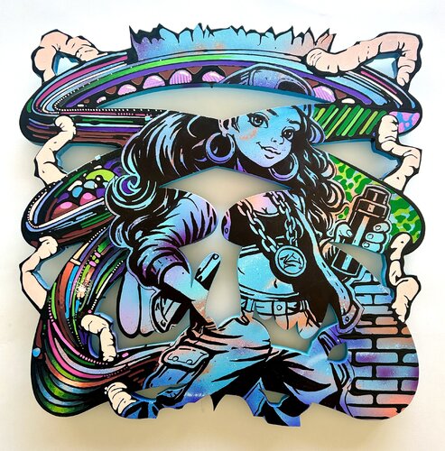 Happiness Bombing by Steve Pitocco, Painting for Sale on Select