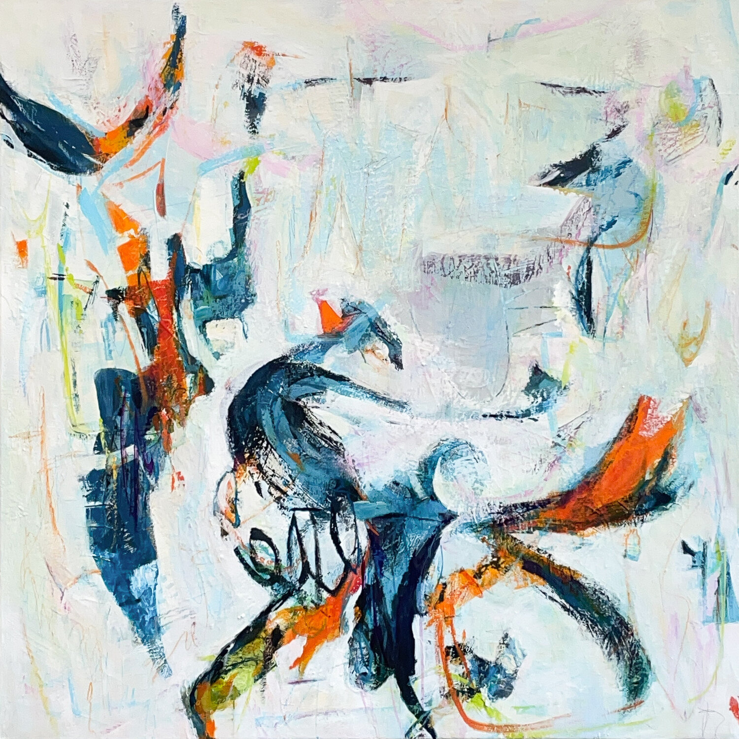 Walking on Thin Ice Claudia Wiebe Original painting for sale