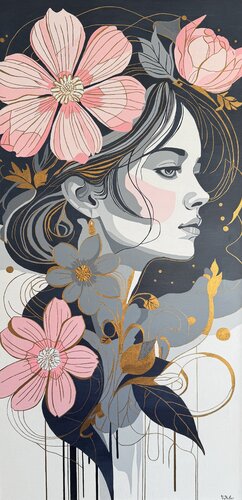 Silent Bloom by Valeria Huber, Painting for Sale on Select