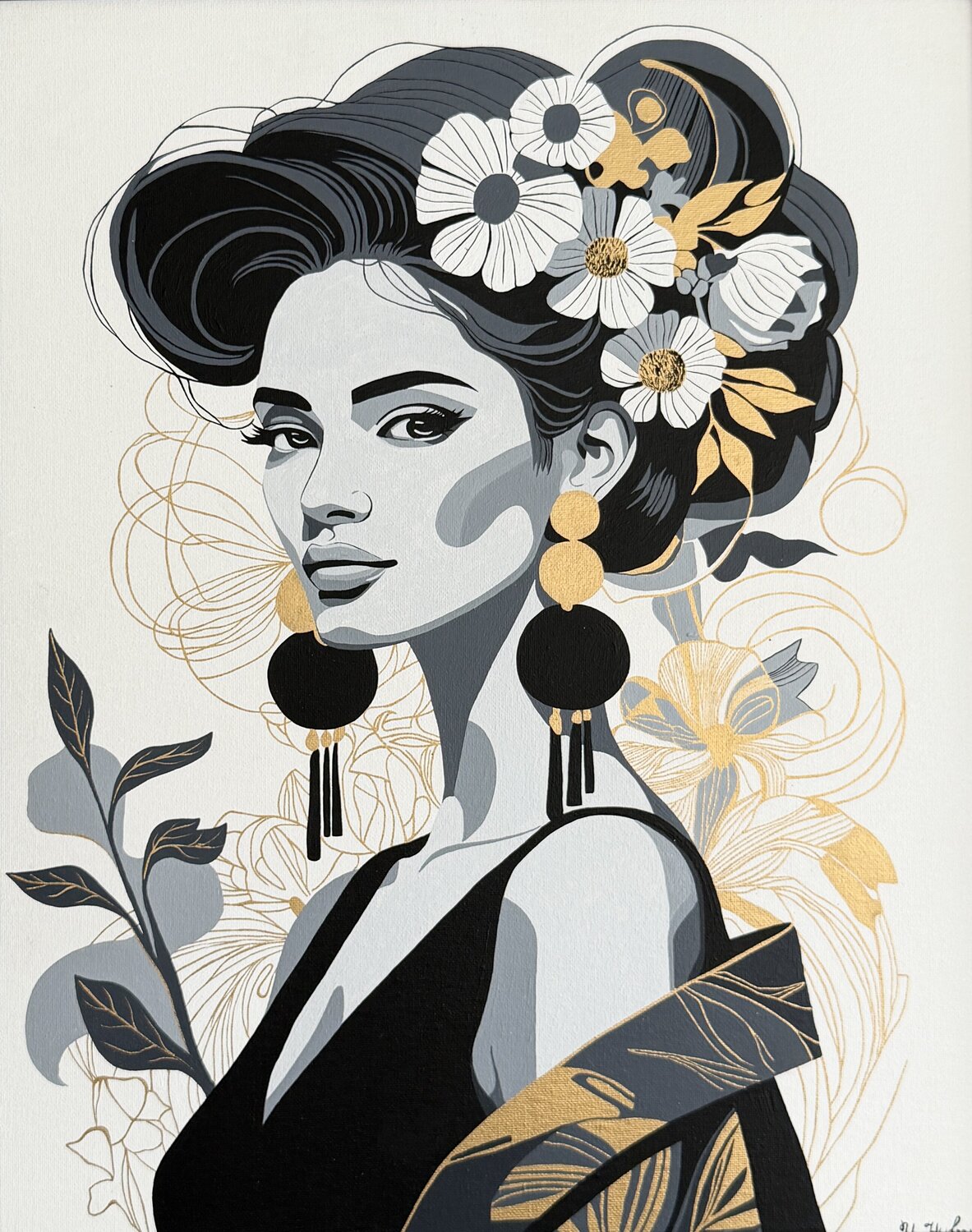 Blütenträume Valeria Huber Original painting for sale
