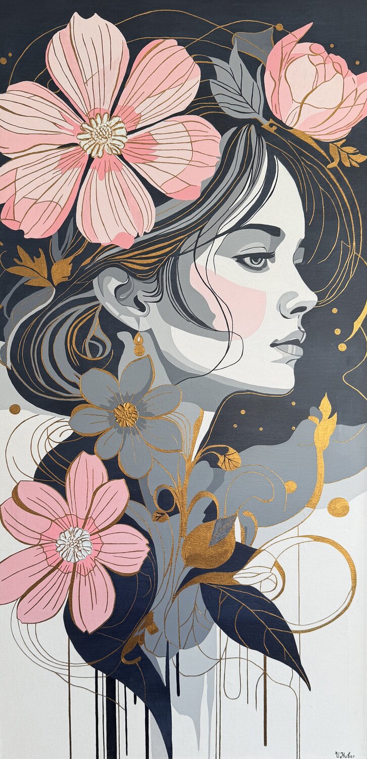 Silent Bloom Valeria Huber Original painting for sale