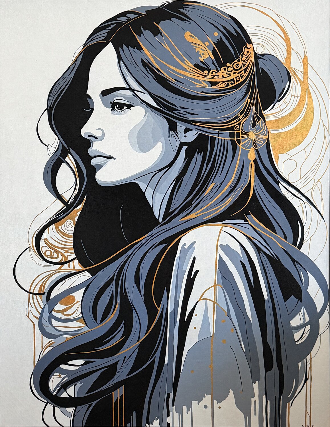 Silent Authority Valeria Huber Original painting for sale