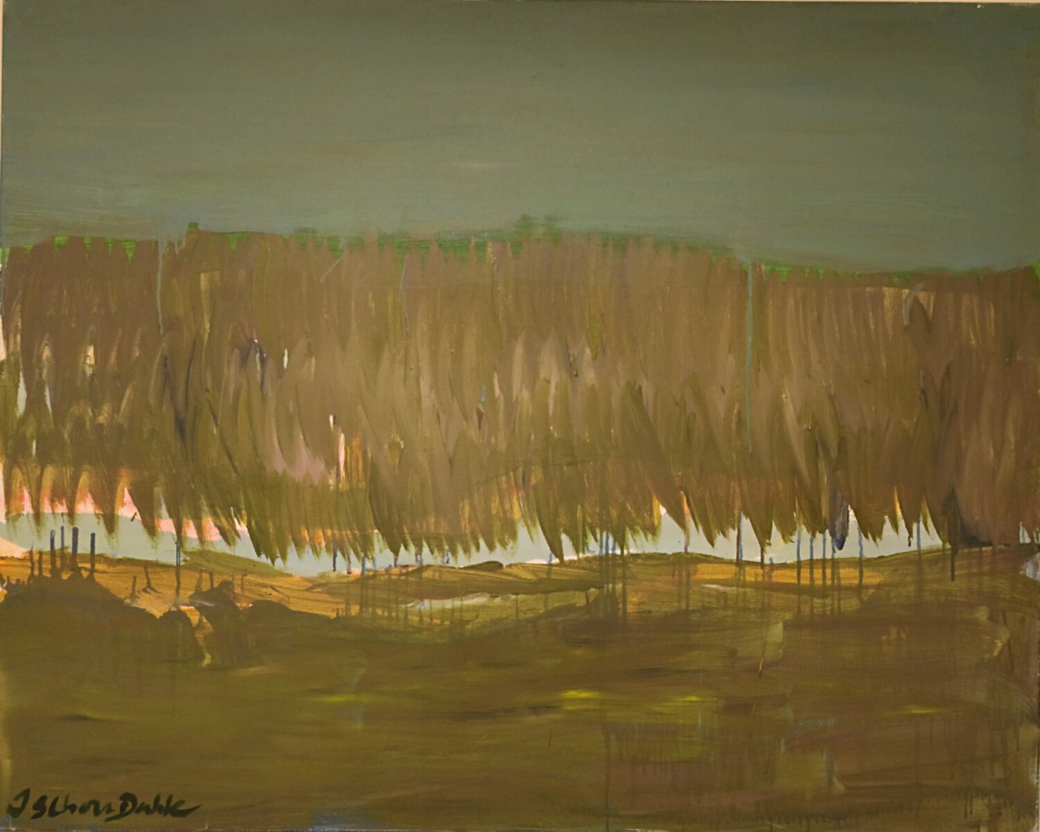 green grass Joackim Schou Dahle Original painting for sale