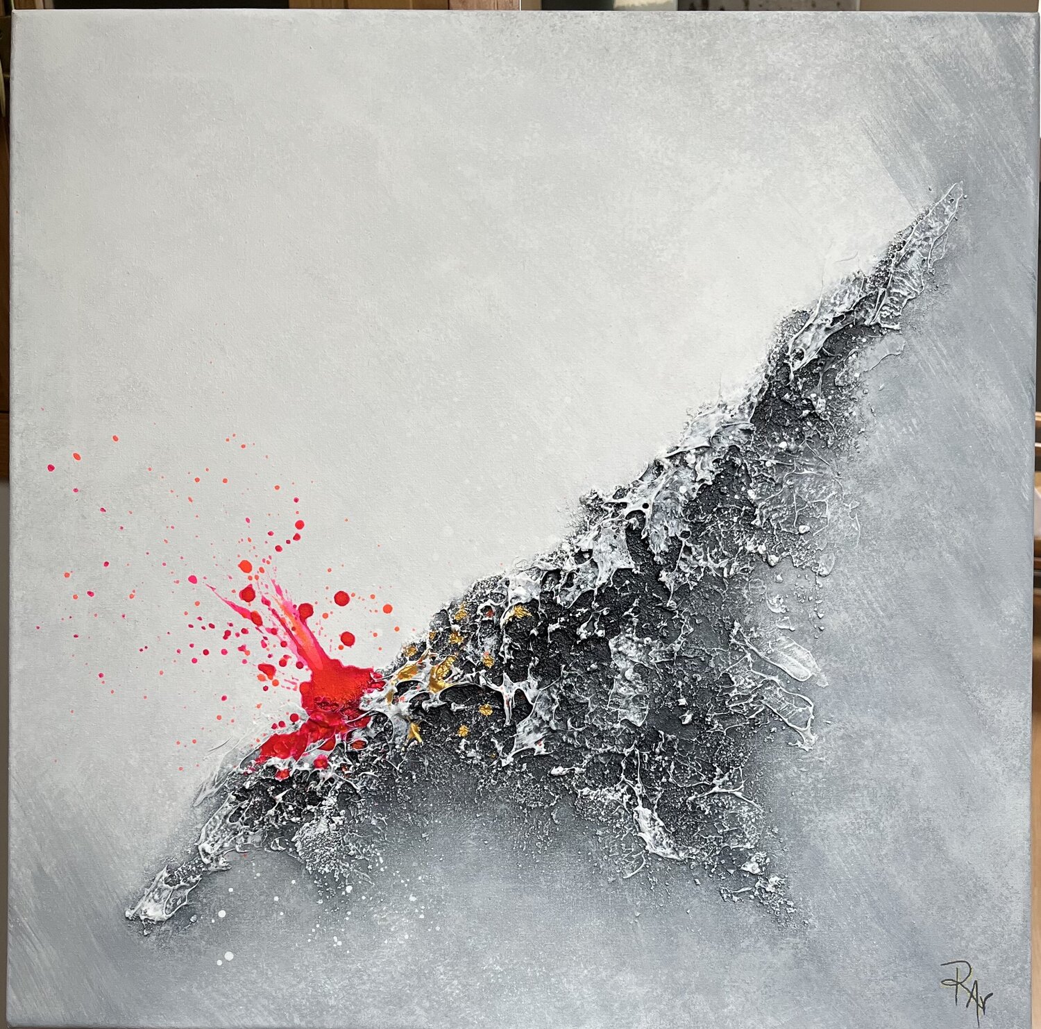 LATIDO INTERIOR Rosario Rebato Original painting for sale