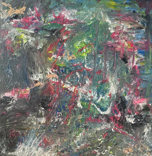 "Neon Overgrowth" by Krzysztof Kicel, Painting for Sale on Select