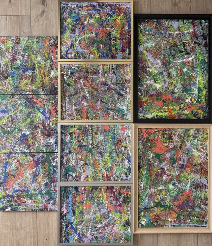 Alice in Wonderland no.5 set 9-pieces by Krzysztof Kicel, Painting for Sale on Select