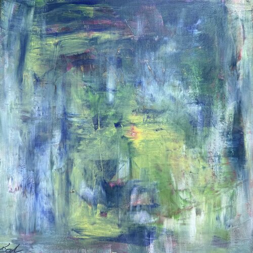 The Waterfall Fisherman by Krzysztof Kicel, Painting for Sale on Select