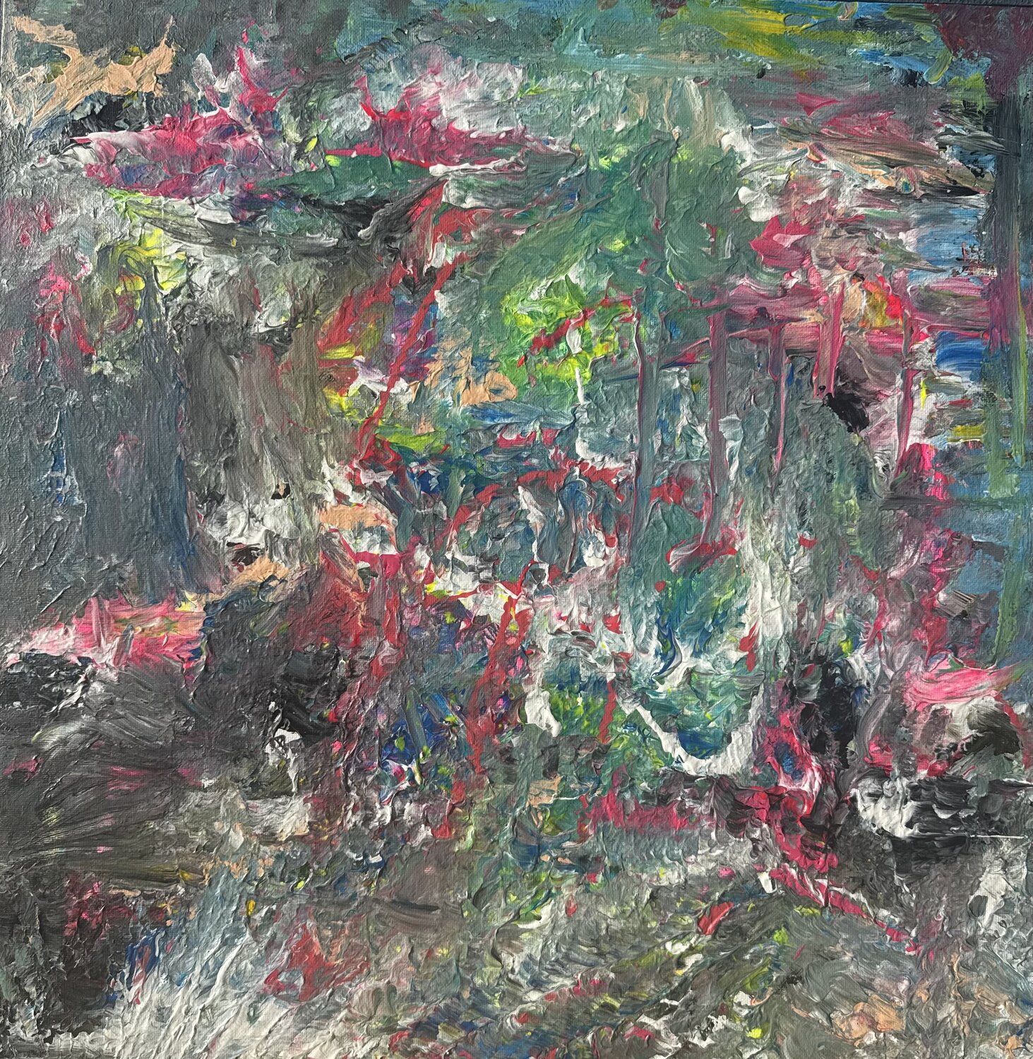 "Neon Overgrowth" Krzysztof Kicel Original painting for sale