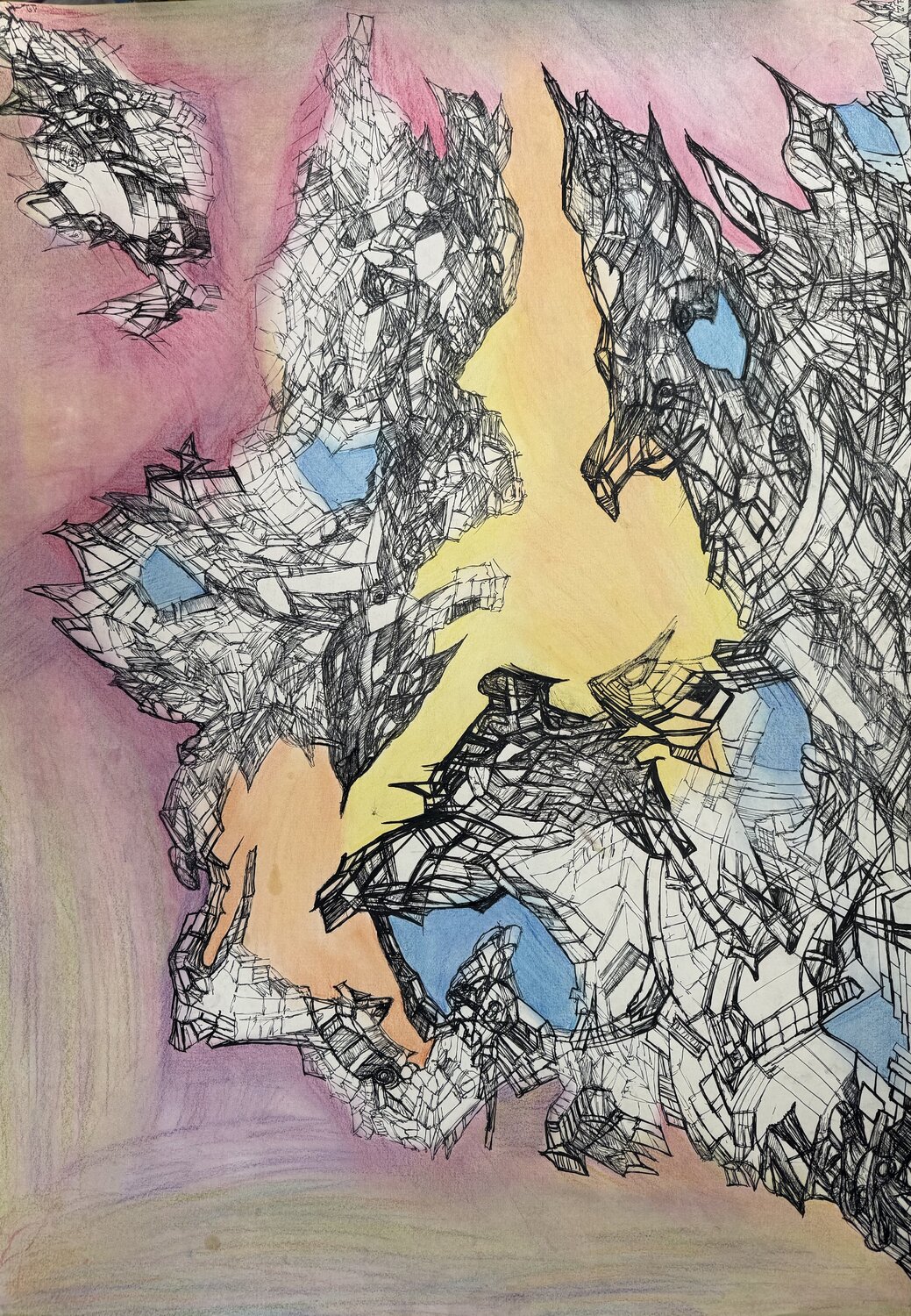 Vibrational Flux II Krzysztof Kicel Drawing for sale