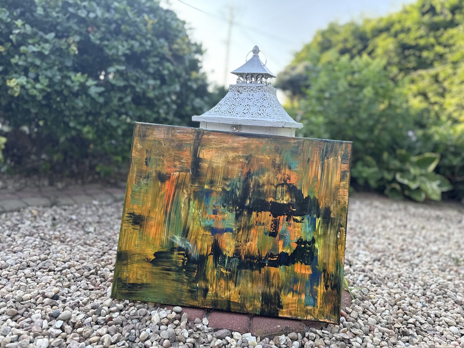 Echoes in the Gilded Mist Krzysztof Kicel Original painting for sale