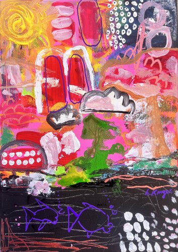 Maps Of A Young Heart by Louisa Kruger, Painting for Sale on Select