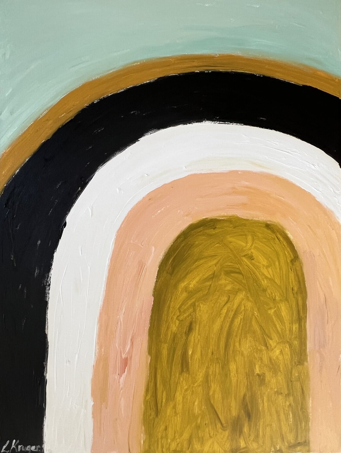 Yellow Louisa Kruger Original painting for sale