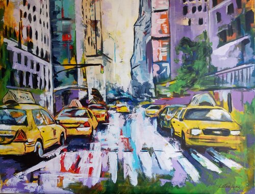 Taxi Manhattan by Patrick Liotard lopez, Painting for Sale on Select