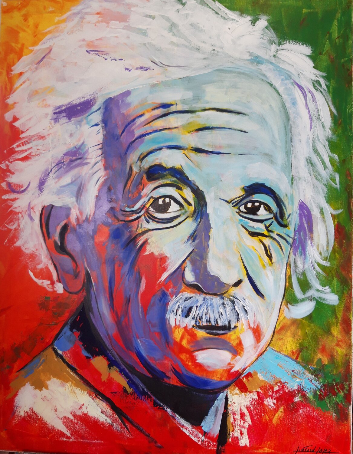 Albert Einstein Patrick Liotard lopez Original painting for sale
