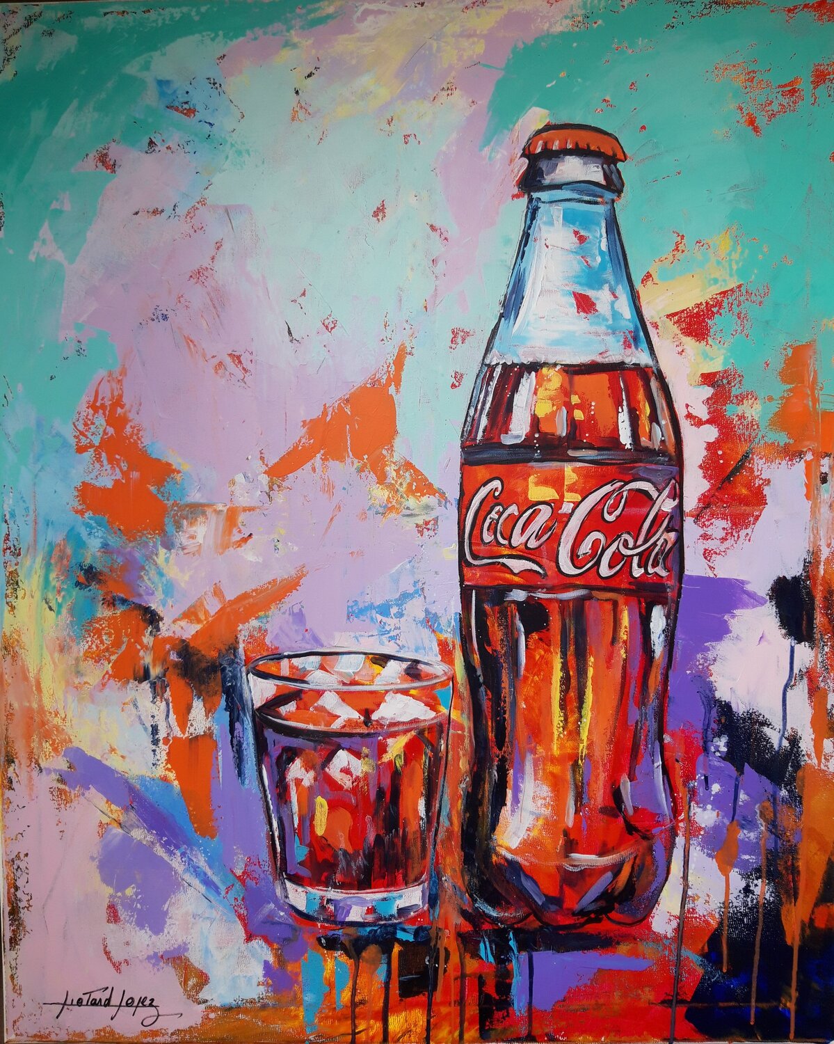 Pop Cola Patrick Liotard lopez Original painting for sale