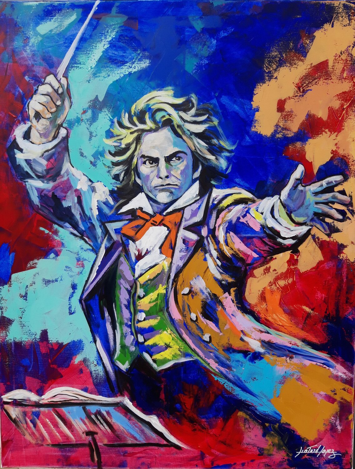 Beethoven Patrick Liotard lopez Original painting for sale