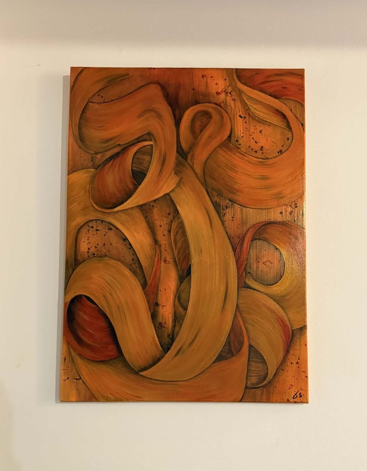 Orange continium SUZY PAYSAN Original painting for sale