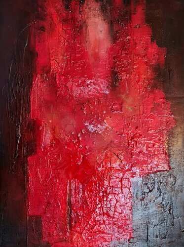 CRIMSON RUPTURE by cyril CICHY, Painting for Sale on Select