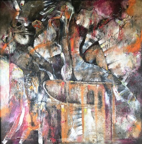 FLESH IN COLLISION - Anatomy of Impact by cyril CICHY, Painting for Sale on Select