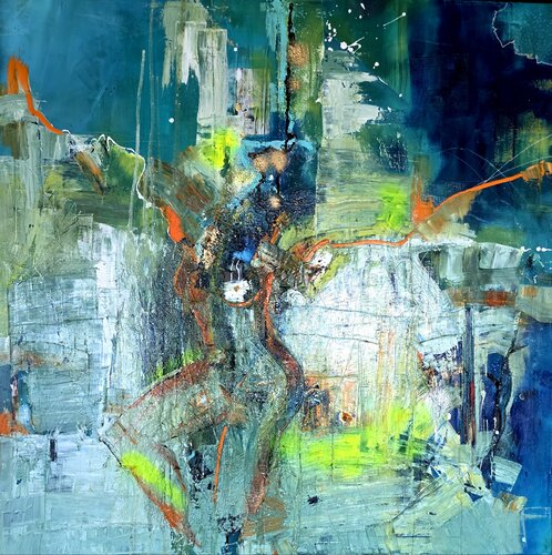 NEON RUPTURE by cyril CICHY, Painting for Sale on Select