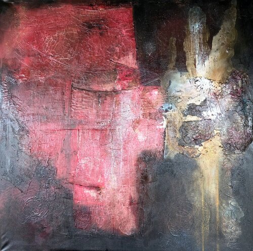 CRIMSON FRACTURE by cyril CICHY, Painting for Sale on Select