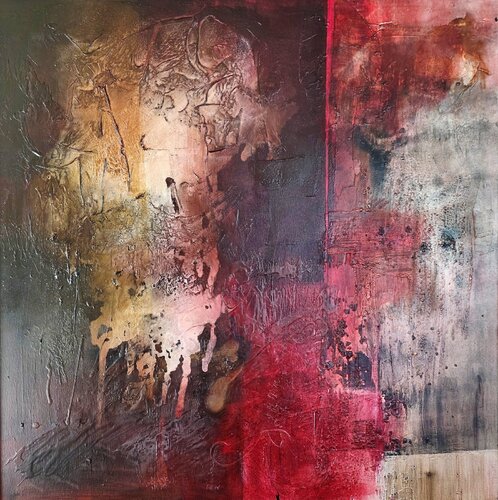 RED FAULT LINE by cyril CICHY, Painting for Sale on Select