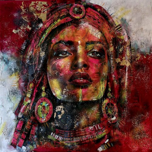RUBY GODDESS by cyril CICHY, Painting for Sale on Select