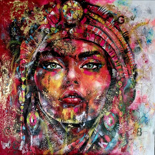 THE LAST SHAMANESS by cyril CICHY, Painting for Sale on Select