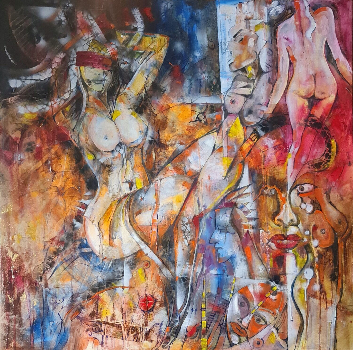 I DONT SEE YOU cyril CICHY Original painting for sale