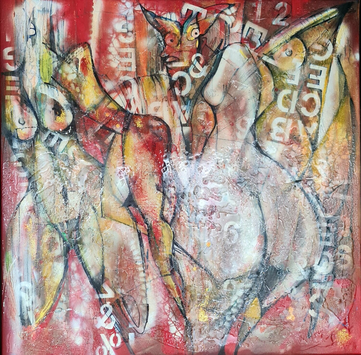 TRIAL WITHIN cyril CICHY Original painting for sale