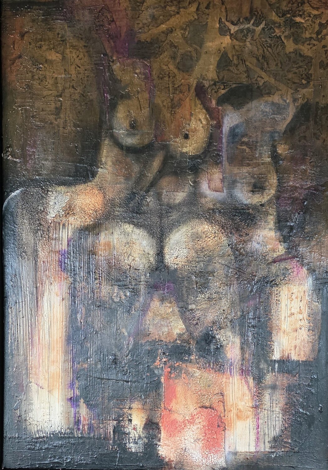 BENEATH - THE WEIGHT OF MEMORY cyril CICHY Original painting for sale
