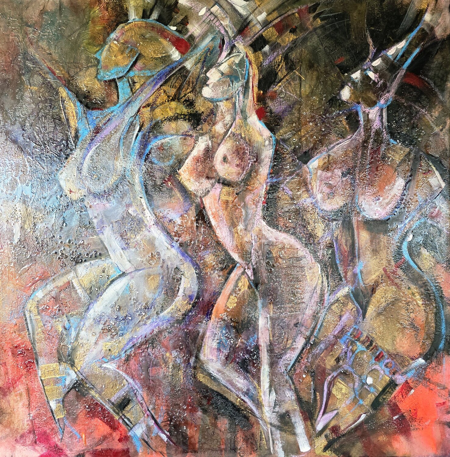 DIVINE COLLAPSE cyril CICHY Original painting for sale