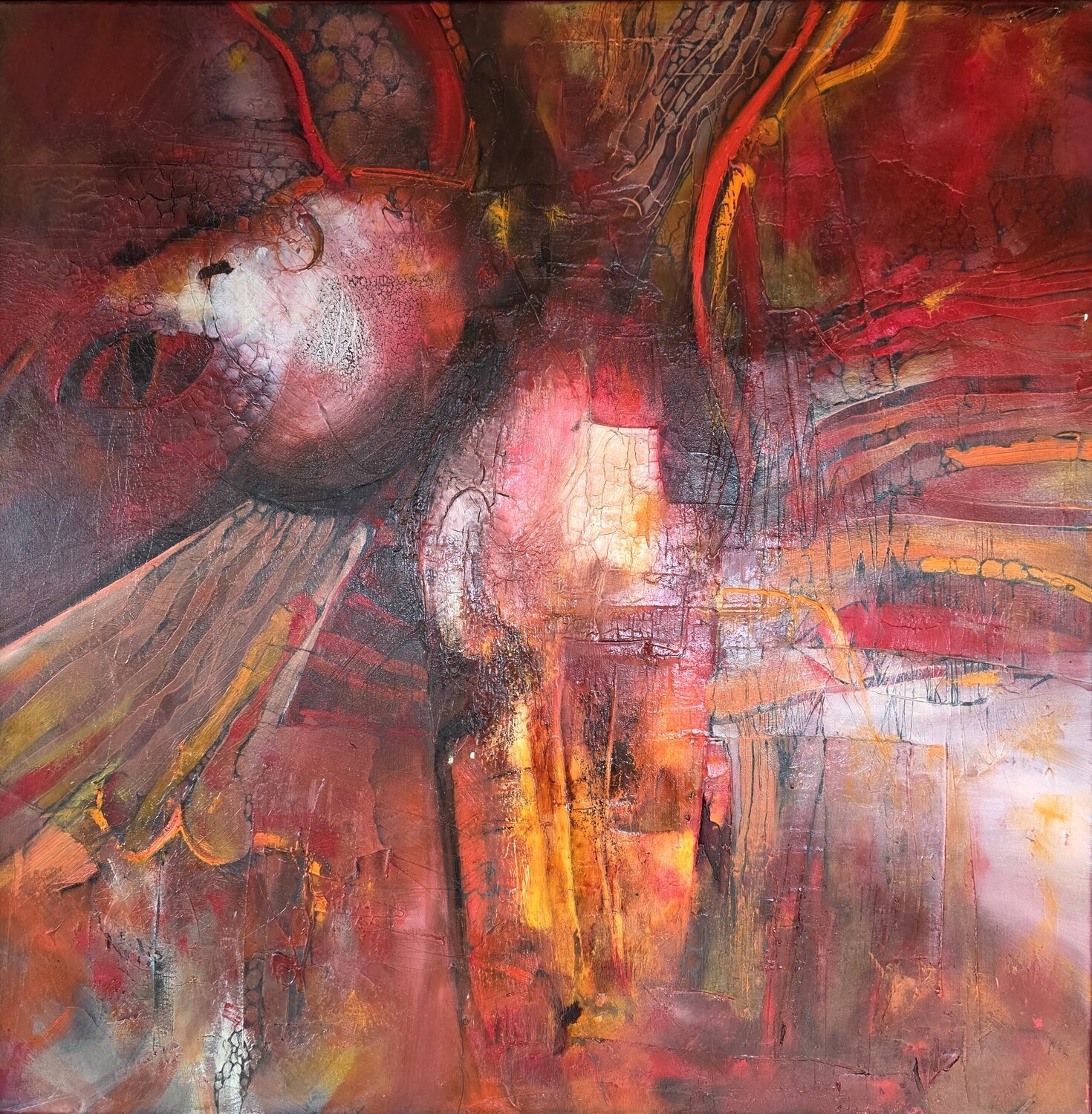 INFERNO WITHIN cyril CICHY Original painting for sale