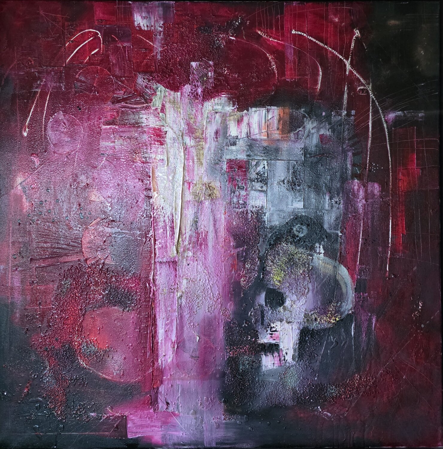 RED RIFT cyril CICHY Original painting for sale