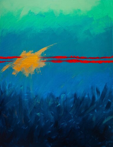 Tension Line by Natalia Shutiak, Painting for Sale on Select