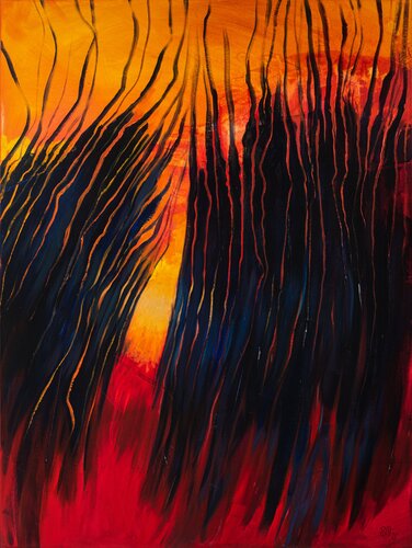 Through Fear by Natalia Shutiak, Painting for Sale on Select