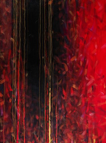 Behind the Curtain by Natalia Shutiak, Painting for Sale on Select