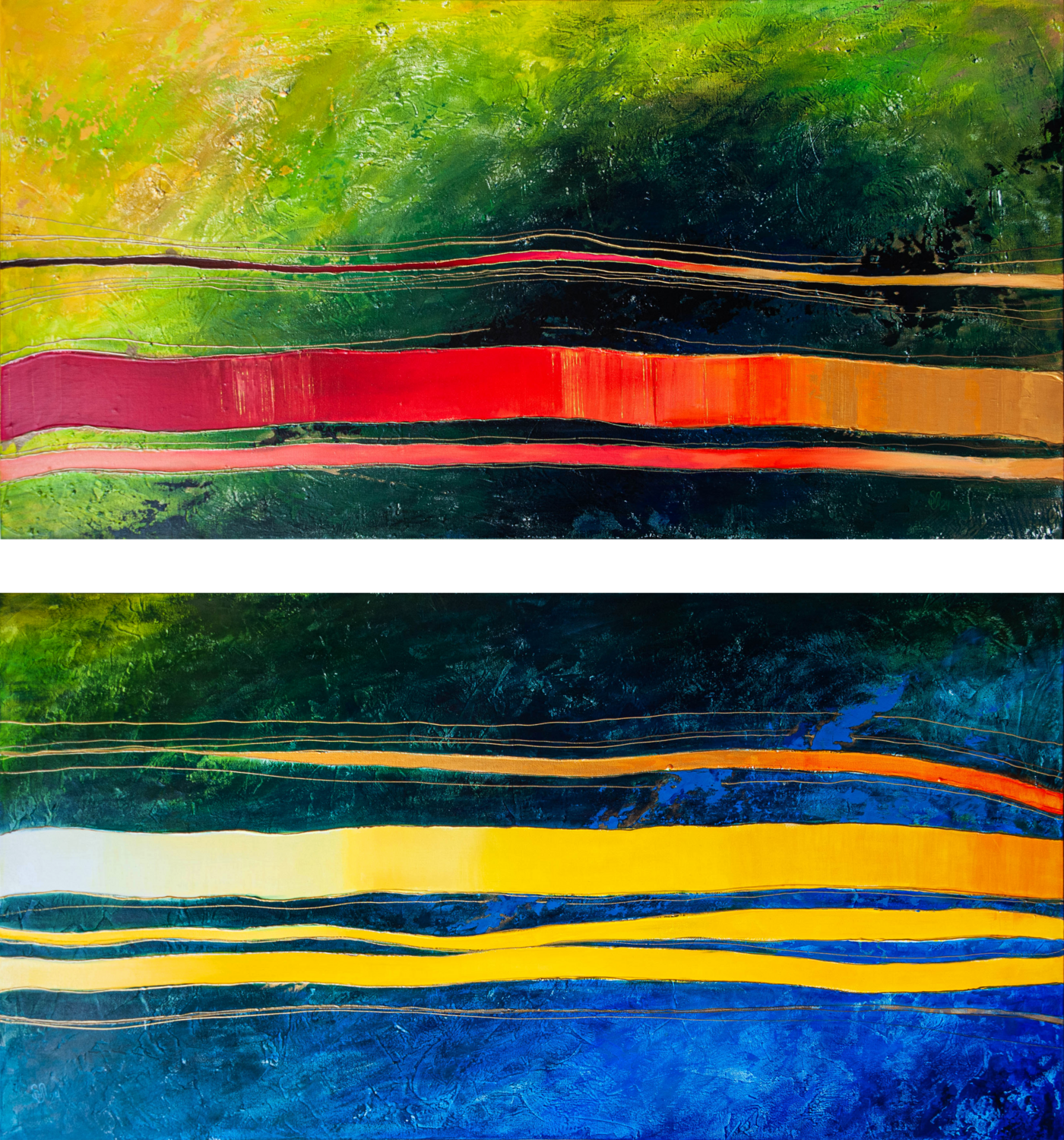 Voice of Silence. Diptych Natalia Shutiak Original painting for sale