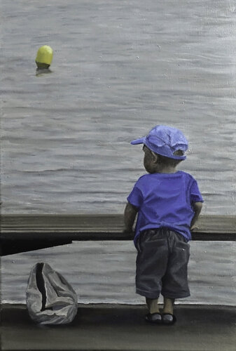 Waiting for the Ducks by marjon van Boeckel, Painting for Sale on Select
